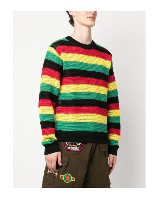 DSquared² Black Stripe Sweater for men