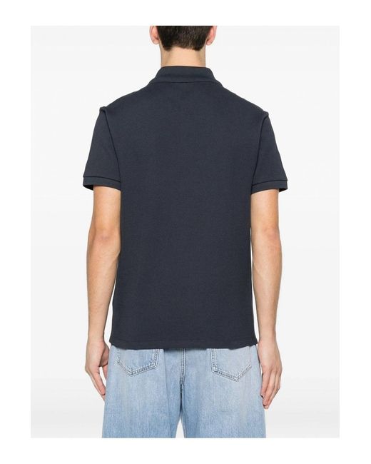 Balmain Blue Embroidered Ps Piquet Polo for men