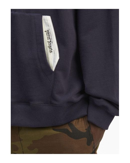 Palm Angels Blue Sartorial Tape Pocket Crew for men