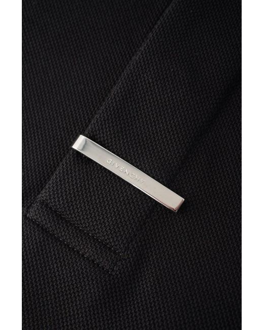 Givenchy Black Classic Fit Plaque Polo for men