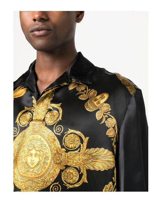 Black gold versace shirt outlet