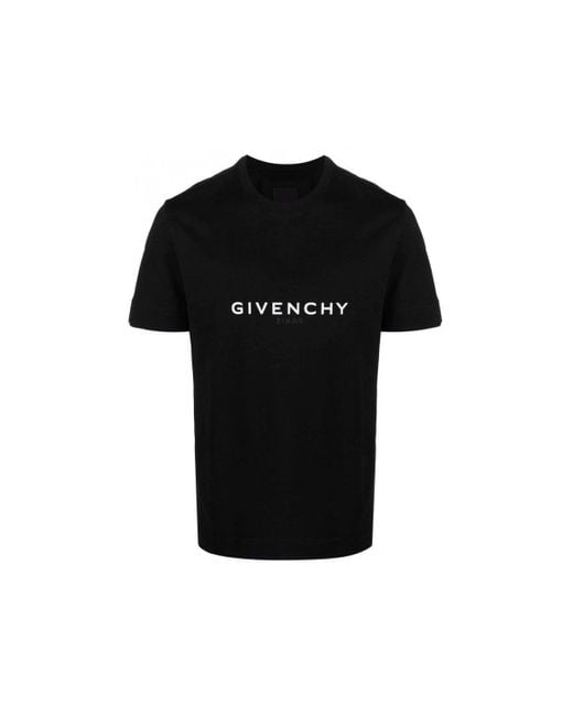 Givenchy Black Paris Reverse Logo T Shirt for men