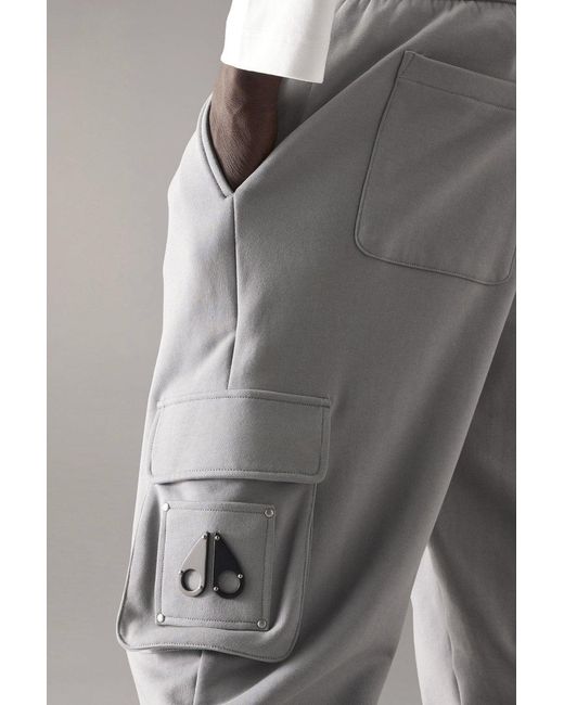 Moose Knuckles Gray Hartsfield Cargo JOGGERS for men