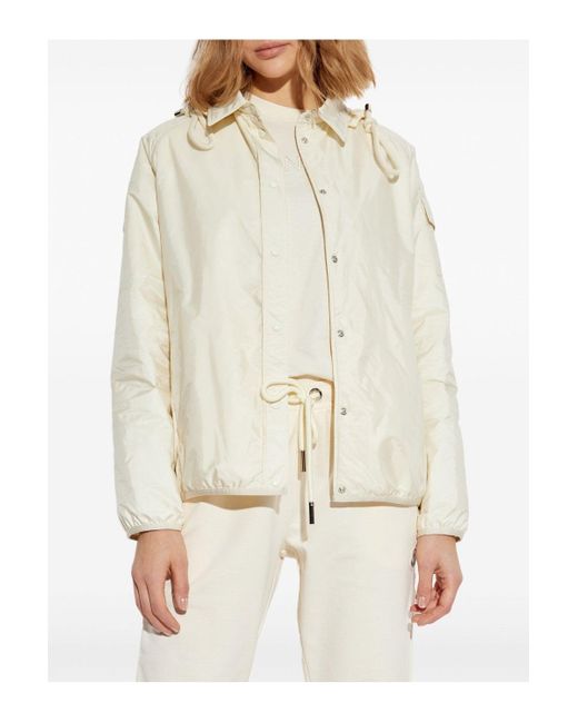 Moncler White Hooded Overshirt