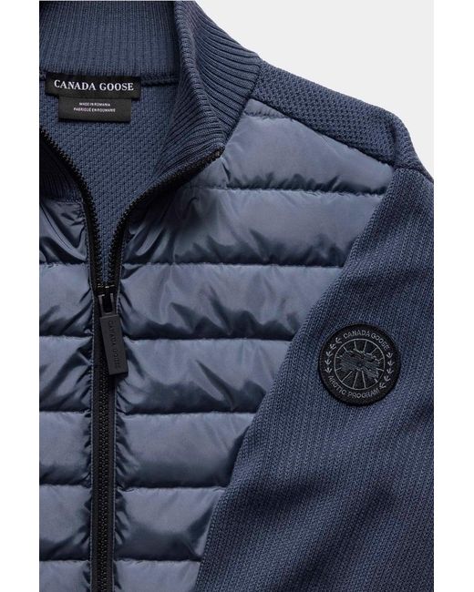 Canada Goose Blue Hybridge Knit Jacket for men