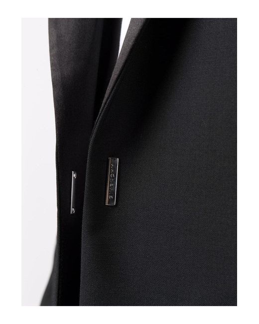 Givenchy Black Slim Hook & Bar Satin Jacket for men