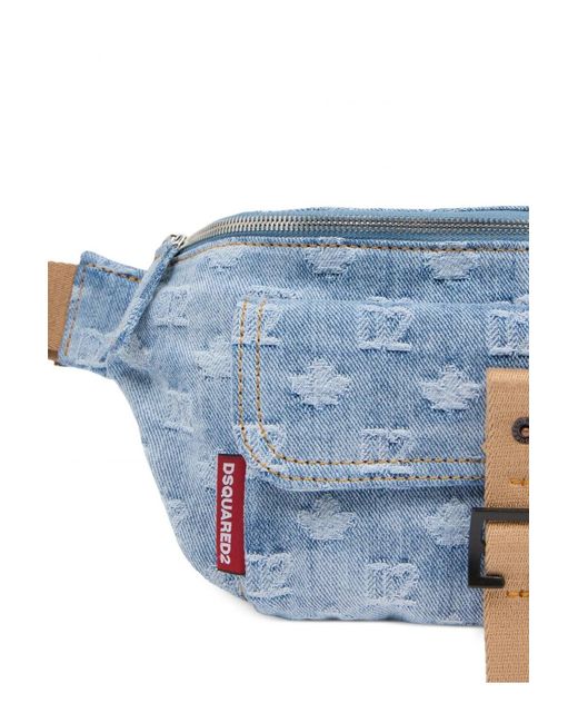 DSquared² Blue D2 Monogram Belt Bag for men