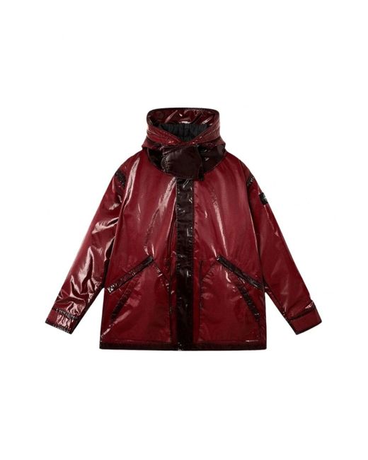 Stone Island Short S0237 Parka in Red for Men Lyst UK