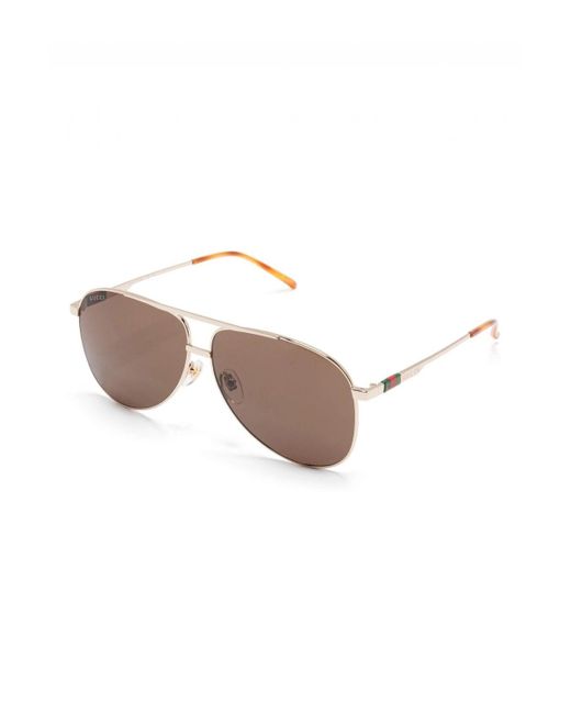 Gucci Metallic Webbing Aviator Sunglasses