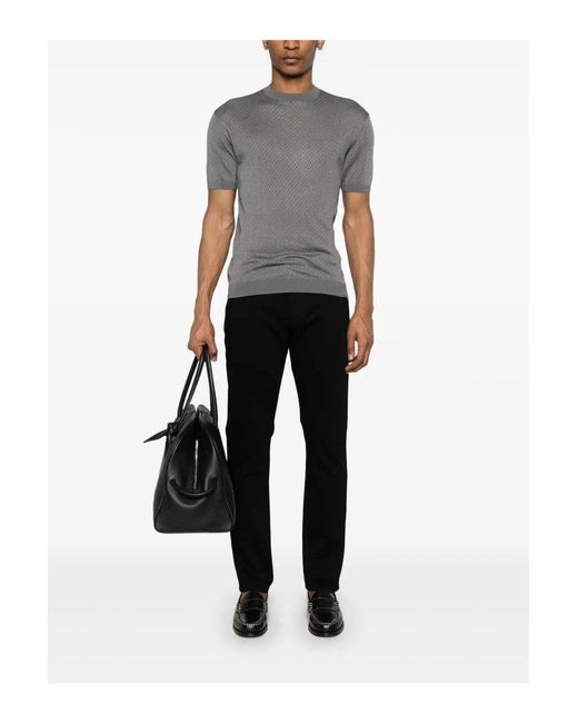 Emporio Armani Black Slim 5 Pocket Jeans for men