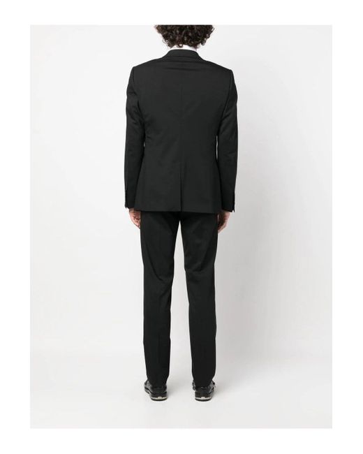 Dolce & Gabbana Black 2 Piece Peak Lapel Suit for men