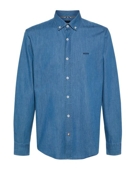 Boss Blue C Hal Cotton Shirt for men