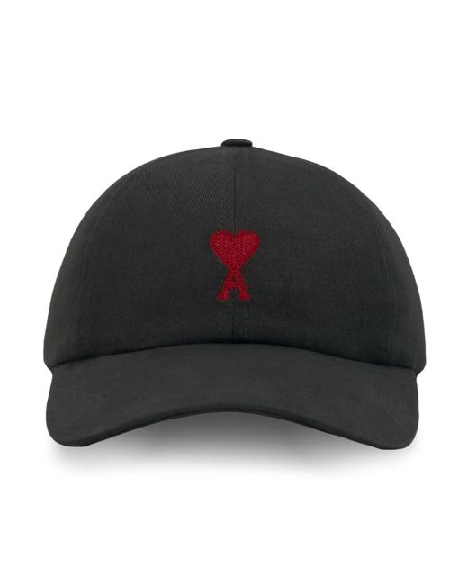AMI Black Red Adc Embroidery Cap