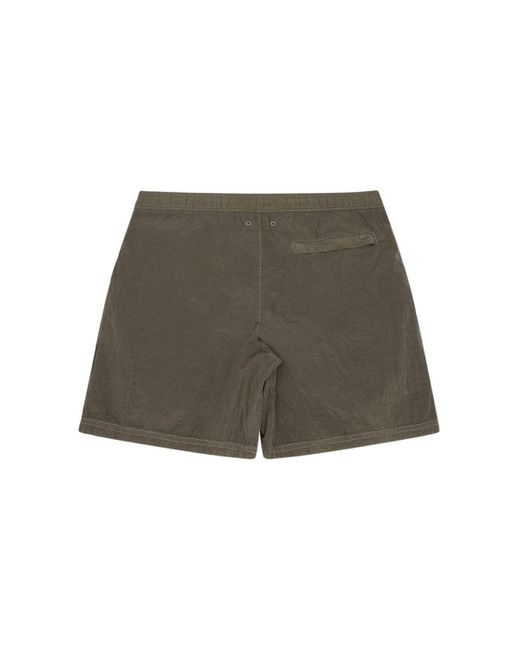 Stone Island Green Compass Patch S0043 Swimshorts for men
