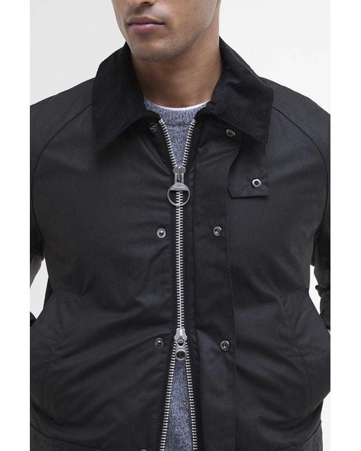 Barbour Black Ashby Wax Jacket for men