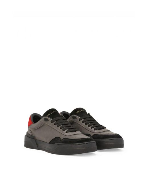 Dolce & Gabbana Brown Leather Low Sneakers for men