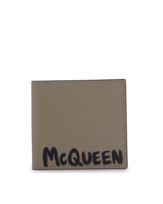 Alexander McQueen Brown Soft Leather 8cc Billfold for men