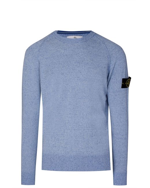Stone Island Blue Knitted Sweater for men