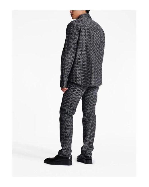 Balmain Gray Casual Shirts for men