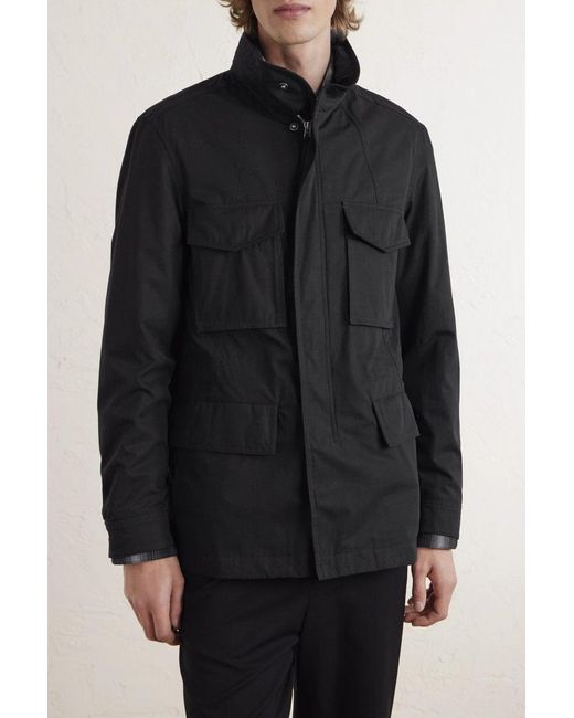 Tom Ford Black Cotton Silk Field Jacket for men