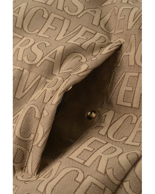 Versace Brown All Over Down Jacket for men