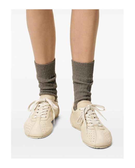 AMI Natural Nappa Low Top Sneakers for men