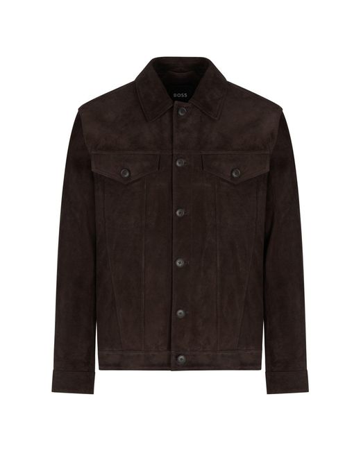Boss Black C Merak 1 Leather Jacket for men