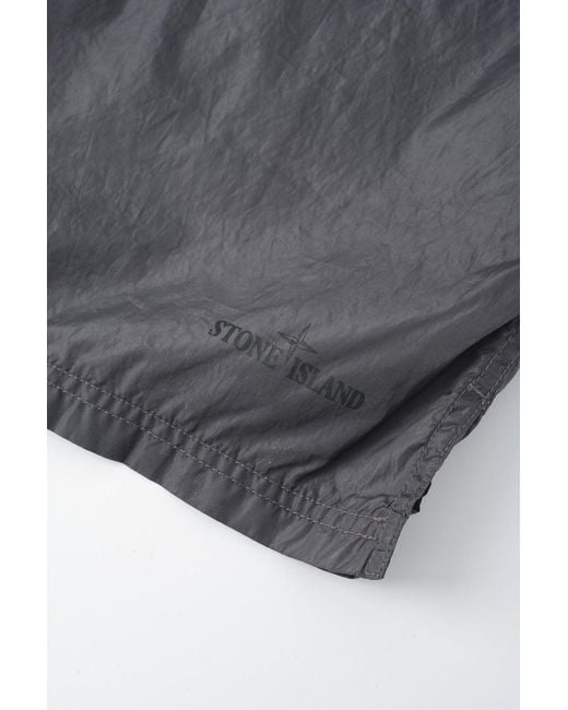 Stone Island Gray Brand Swimshorts for men