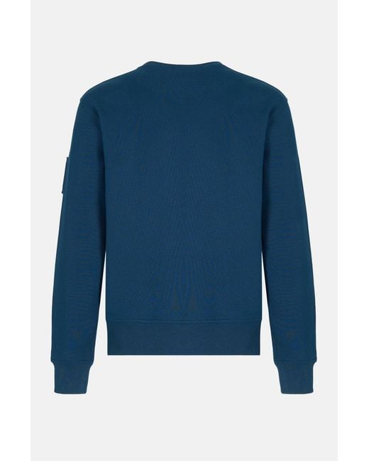 Moose Knuckles Blue Hartsfield Crew Sweatshirt for men