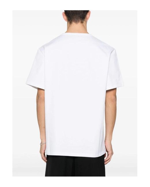 Alexander McQueen White Mid Weight Jersey Logo T Shirt for men