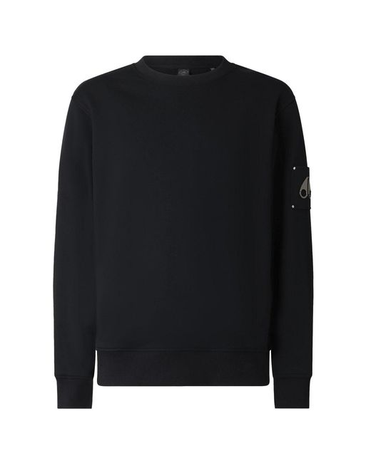 Moose Knuckles Black Hartsfield Sweatshirt for men