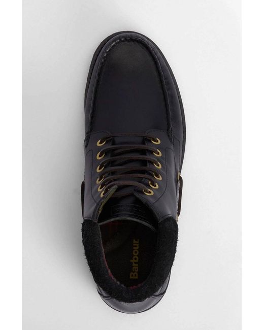 Barbour Black Tiller Moccasin Boot for men