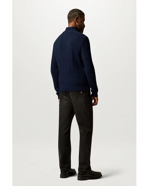 Belstaff Blue Westport Quarter Zip Sweater for men