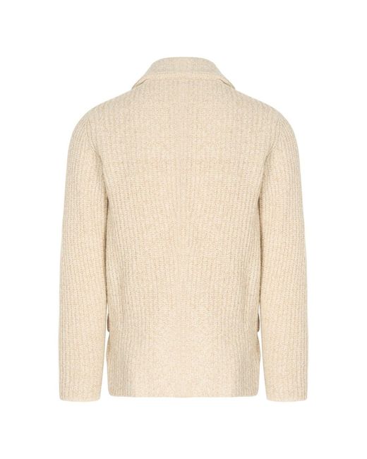 Brunello Cucinelli Natural Double Breast Cardigan for men
