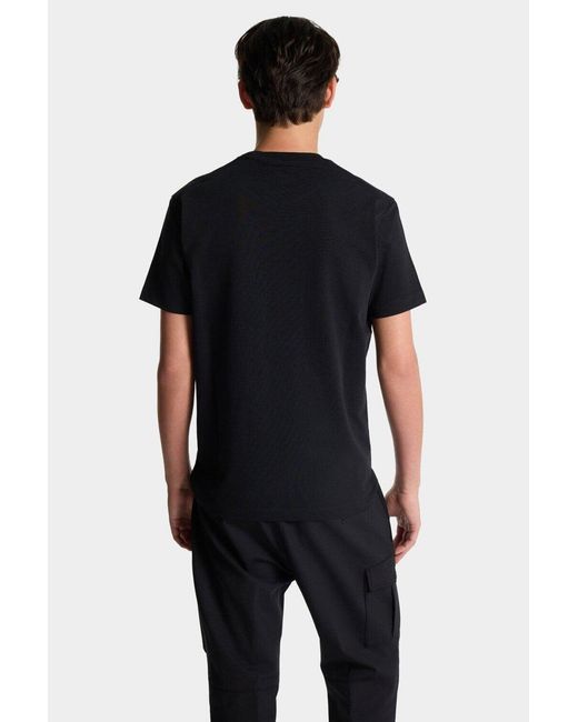 DSquared² Black Cool Fit Branded T Shirt for men
