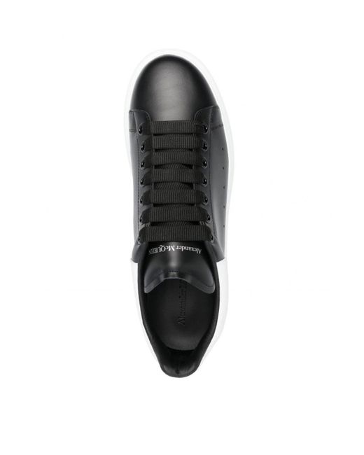 Alexander McQueen Black Oversize Sole White Back Sneakers for men