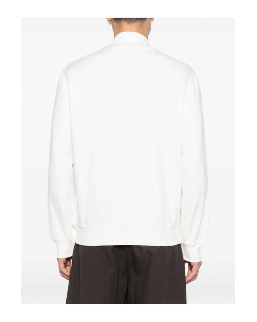 Brunello Cucinelli White Zip Cardigan for men