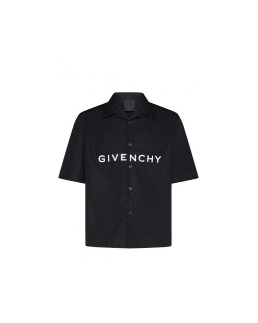 Givenchy Black Boxy Fit Cuban Shirt for men