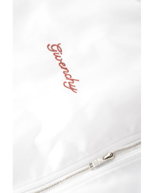 Givenchy White Bomber Jacket With Logo for men