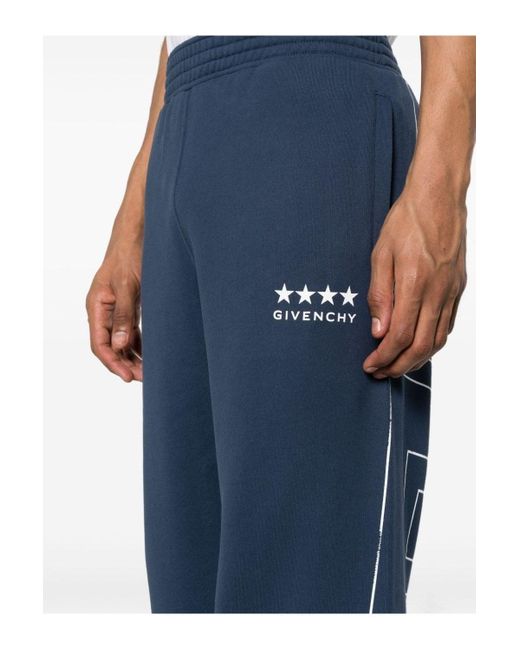 Givenchy Blue Over Size Logo Cuffed JOGGERS for men
