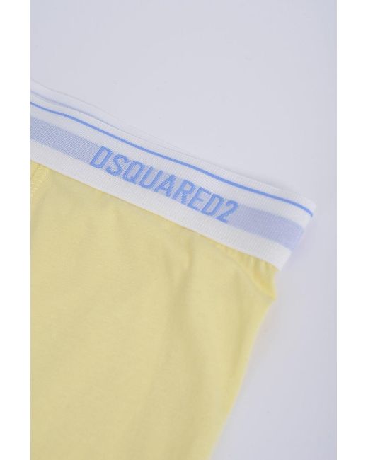 DSquared² Yellow Contrast Wasitband Boxers for men