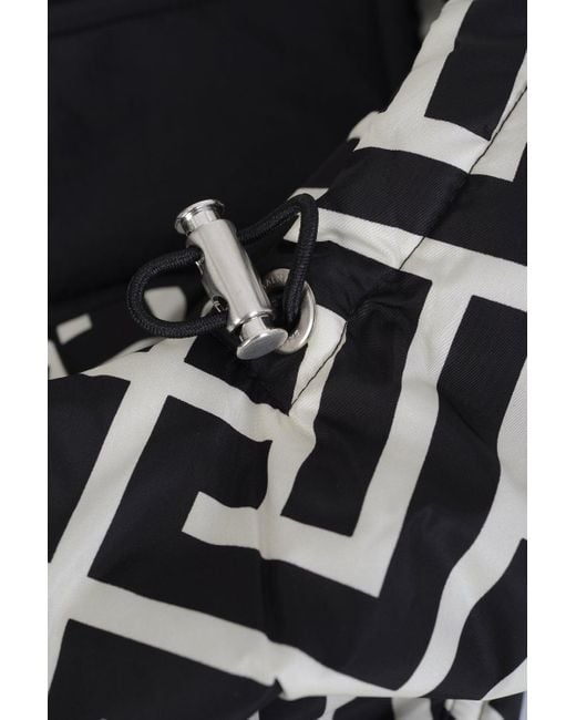 Balmain Black Monogram Nylon Jacket for men