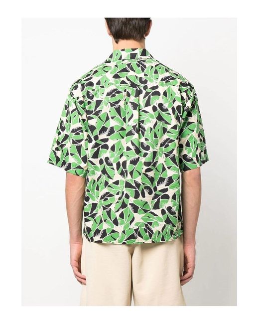 DSquared² Green Drop Shoulder Bowling Shirt for men