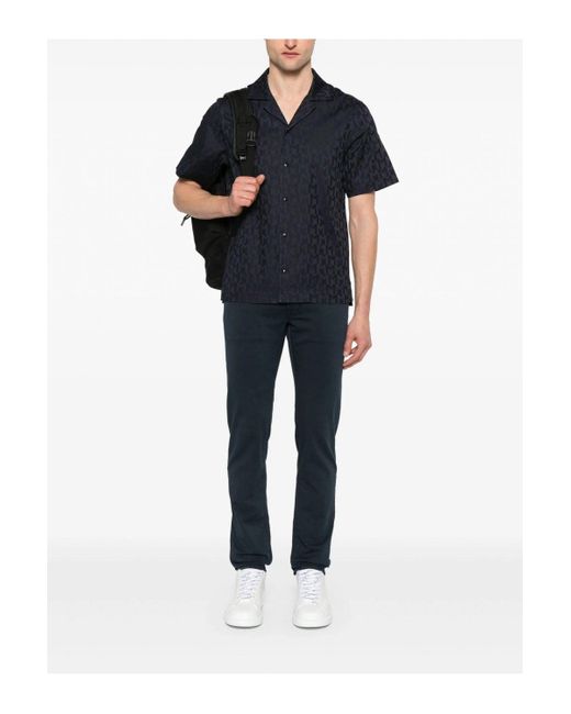 Moncler Blue Monogram Shirt for men
