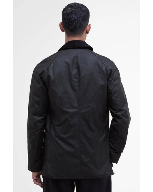 Barbour Black Ashby Wax Jacket for men