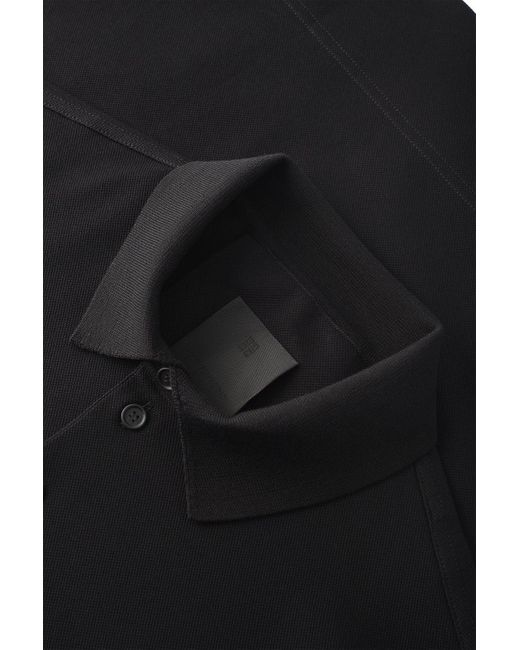 Givenchy Black 4g Cotton Polo Shirt for men