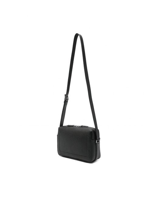 Tom Ford Black Grain Leather T Line Camrea Bag for men