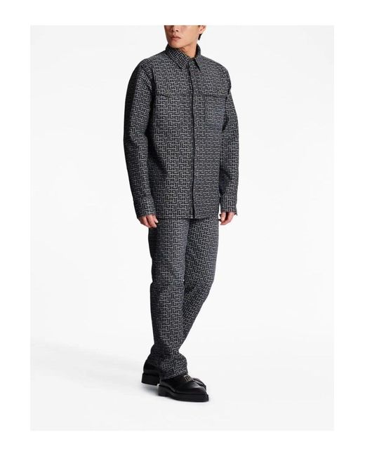 Balmain Gray Casual Shirts for men