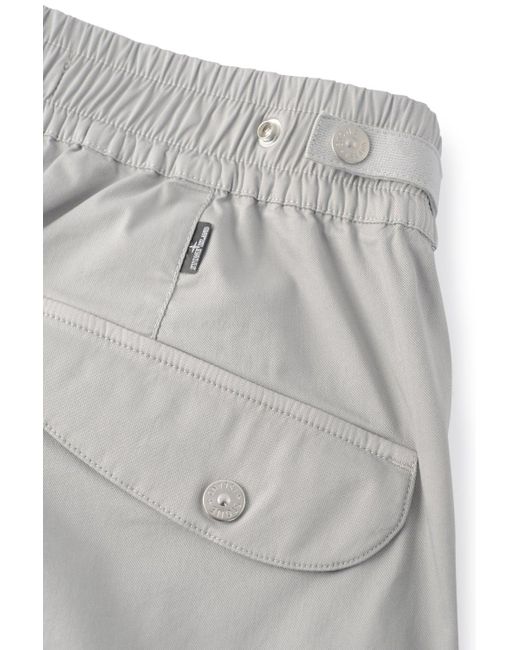 Stone Island Shadow Project Gray Cotton Pocket Shorts for men