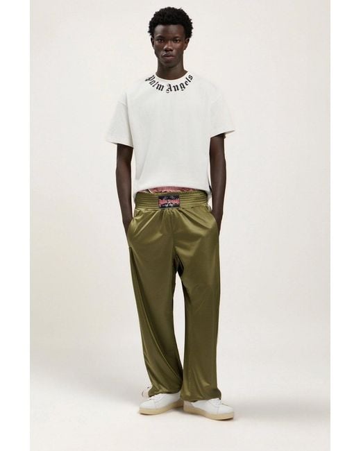 Palm Angels White Neck Logo Regular Tee for men